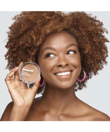 Ruby Kisses Mineral Pressed Powder Foundation - Honey Brown Shade, 0.35 oz (Medium to Full Coverage, Natural Finish) - Buy Online on GoSupps.com