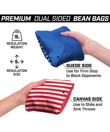 GoSports Dual Sided Cornhole Bean Bags - Set of 8 Stars and Stripes - Regulation Tournament Bean Bags - Buy Online on GoSupps.com