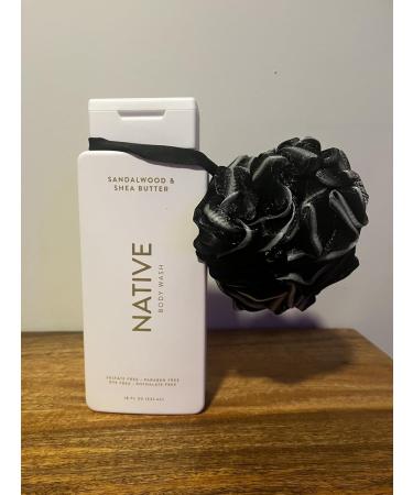 Native Body Wash - Sulfate Free Sandalwood & Shea Butter | 18 fl oz with Loofah Sponge | International Shipping - Buy Online on GoSupps.com