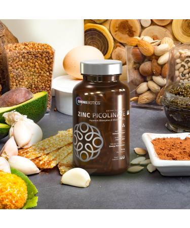 OmniBiotics Zinc Picolinate 30mg Supplement High Absorption Zinc for Immune System Healthy Skin and Energy Support 180 Vegan Capsules 180 Count (Pack of 1) - Buy Online on GoSupps.com