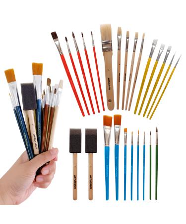 Artlicious Foam Brush Set - Pack of 50 Disposable, 1-inch Sponge Paint  Brushes for Acrylic Painting, Staining, Varnishes & DIY Craft Projects -  Art
