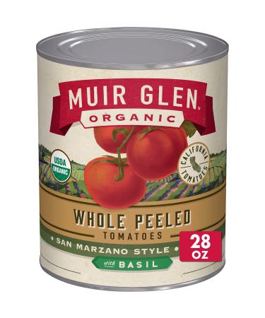 Muir Glen Organic Peeled Whole Tomatoes with Basil, 28 oz