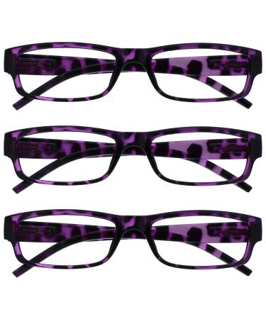 The Reading Glasses Company Purple Tortoiseshell Readers Value 3 Pack Women Ladies UVR3PK009PP +1.50