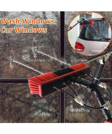 FLEAGE Brushes Window Cleaning Poles Water Fed Pole Kit 24Ft Length Water Fed Brush W/Squeegee 35.4 Ft Water Fed Cleaning System 3-in-1 Aluminum Outdoor Window/10.8 M/35.4 Ft - Buy Online on GoSupps.com