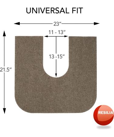 Resilia Rounded Commode Potty Training Mats - Super-Absorbent 2-Pack Universal Bathroom Protector Pads for Kids, Tan - Buy Online on GoSupps.com