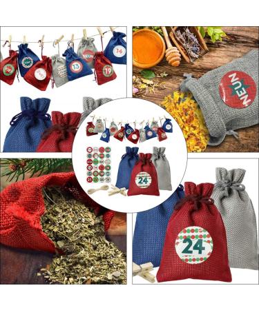 KONTONTY 1 Set Christmas Bag Candy Bags Christmas Advent Calendar Storage Pouch Drawstring Storage Bags - Buy Online on GoSupps.com