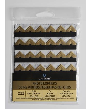 Canson Self Adhesive Photo Corners 252-Pack Gold 252 Count