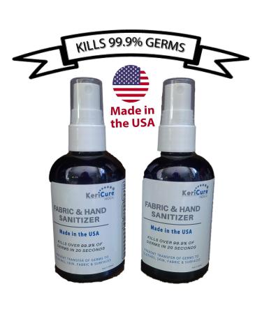 KeriCure Medical 2 Pack Sanitizer Spray - Unscented 70% Isopropyl Alcohol - Made in USA - Woman Owned Small Business - Buy Online on GoSupps.com