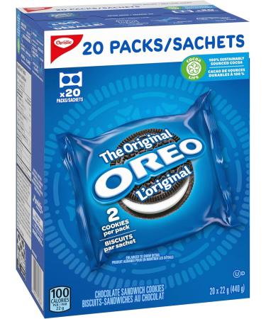 OREO Chocolate Sandwich Cookies Original Snack Packs School Snacks 440 g Original 440 g (pack of 20) - Buy Online on GoSupps.com
