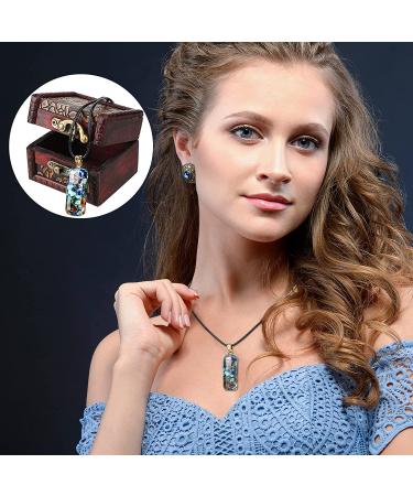Orgone Chakra Healing Necklace Set in Wooden Box - Crystal Vibe 7 Chakra Pendant - Energy Balancing Gemstone Jewelry - Buy Online on GoSupps.com