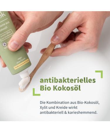 Niyok Organic Coconut Oil Toothpaste with Spearmint (75ml) | Natural Fluoride-Free Vegan Toothpaste for White Teeth & Gum Protection | Intensive Care & Freshness - Buy Online on GoSupps.com