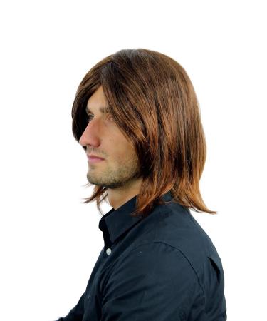 WIG ME UP Men's Long Wig - Youthful Brown & Reddish Brown with Bleached Tips - CM-431-4T30 - Buy Online on GoSupps.com
