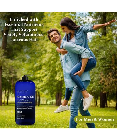 Majestic Pure Rosemary Hair Loss Shampoo - 16 fl oz | Promotes Hair Growth and Strength - Buy Online on GoSupps.com