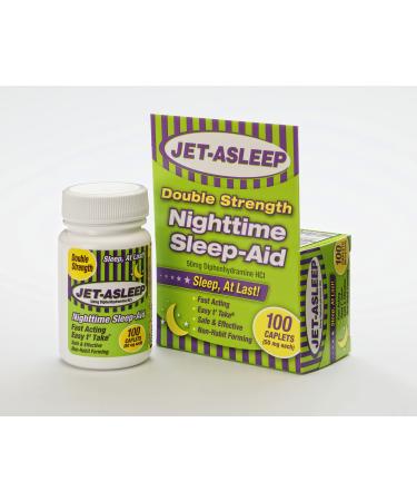 Jet-Asleep Double Strength Nighttime Sleep-Aid 100 Count