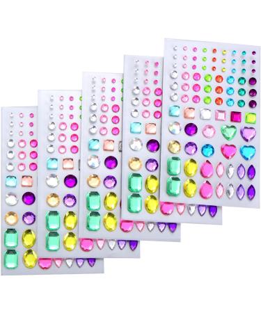Outus 405 Pcs Gem Stickers | Rhinestone Self-Adhesive Craft Jewels | Multicolor Bling Crystal Gems | 5 Sheets - Buy Online on GoSupps.com