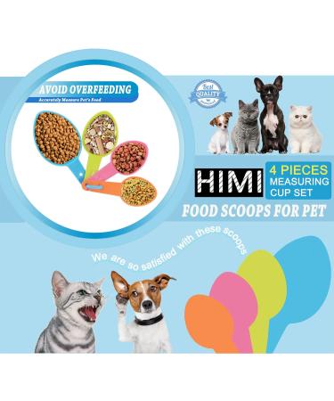 HINMAY Pet Food Scoops Set - Plastic Measuring Cups for Dog, Cat, and Bird Food - Buy Online on GoSupps.com