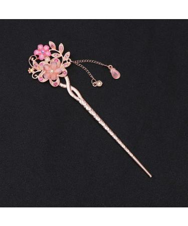 Vintage Opal Hair Stick | Chinese Hairpins & Chopsticks | Pink Hair Decor - Buy Online on GoSupps.com