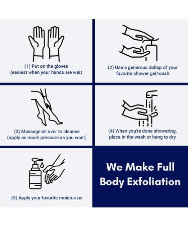 Exfoliating Shower Gloves - 10 Pairs for Beauty Spa, Skin Massage, Dead Skin Cells Remover - Body Scrub Gloves in 5 Colors - Buy Online on GoSupps.com