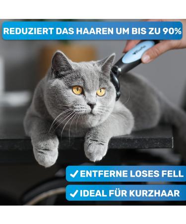 Bluepet Unterwollgl ck Brush for Shorthair Dogs & Cats - Reduces Shedding by 90% - Undercoat & Top Hair Care - Buy Online on GoSupps.com