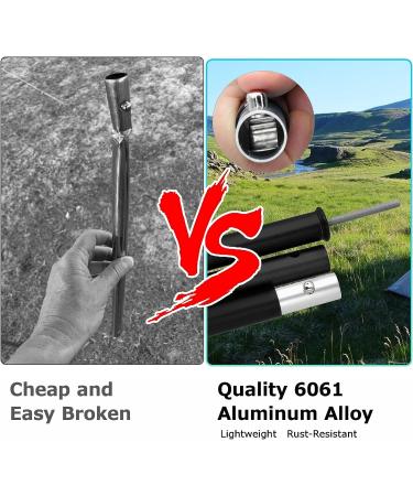 Adjustable Aluminum Tent Poles - 60 inches - Set of 2 - Black - Ideal for Camping Tarps - Buy Online on GoSupps.com