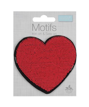 Trimits Pattern C: red heart: glitter flip