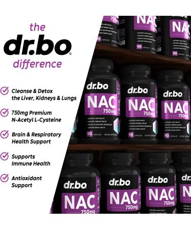 NAC Supplement 750mg - Liver, Lung & Kidney Support - 90 Capsules - Buy Online on GoSupps.com