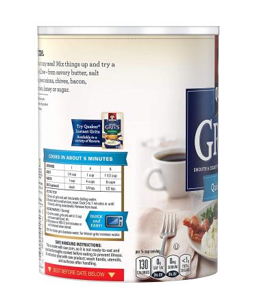 Quaker 5-Minute Grits 24 oz - Quick & Easy Breakfast Staple - Buy Online on GoSupps.com