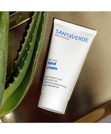 Santaverde Aloe Vera Hand Cream 50ml - Moisturizing Soothing & Organic Skincare | Shop Internationally - Buy Online on GoSupps.com