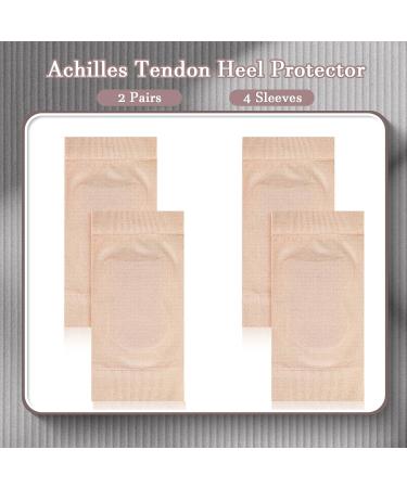 Achilles Protection Sleeves - 2 Pairs Heel Protector for Bursitis & Tendonitis Relief | Cushion & Support for Haglund's Bump - Buy Online on GoSupps.com