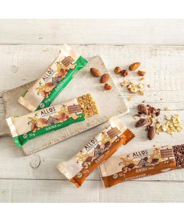 Allos Organic Oat Flapjack Nut Bar - 16 x 50g | Healthy Energy & Sports Snack - Buy Online on GoSupps.com