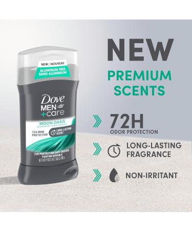 Dove Men+Care Aluminum-Free Deodorant Moon Oasis 4 Count for a Long-Lasting Scent with 72H Odor Protection 3.0 oz - Buy Online on GoSupps.com