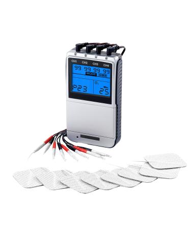 906A Premier 4 Channel Rechargeable - TENS EMS Combo Muscle Stimulator for Pain Relief and Muscle Strengthening