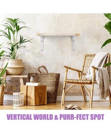 BEBOBLY Floating Cat Wall Shelves and Perch | Modern Hanging Hammock Bed for Indoor Cats | Wall Mounted Kitten Furniture for Sleeping and Playing - Buy Online on GoSupps.com