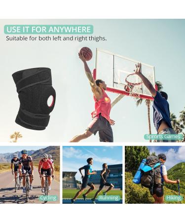 VINTEAM Adjustable Knee Brace Support for Men & Women - Compression Neoprene Universal Size 30-50cm | Top Quality Knee Strap for Pain Relief - Buy Online on GoSupps.com