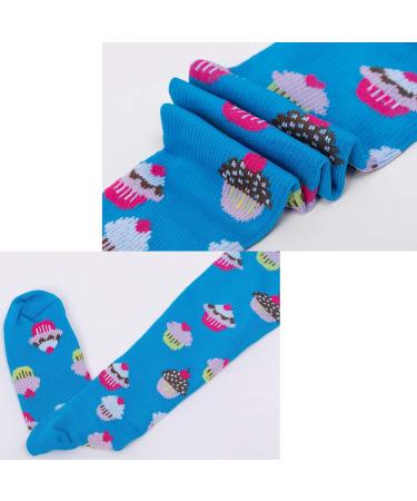 LEOSTEP Compression Socks for Women (3 Pair) - Knee High Support Stocking for Nurse Flight, Sports, Travel & Pregnancy - 20-30mmHg (S-M) - Cake - Buy Online on GoSupps.com