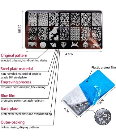 Nail Cat Stamping Kit with 6 Animal Nail Art Plates - DIY Design Print Salon S - Buy Online on GoSupps.com
