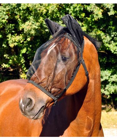 WALDHAUSEN fly mask Basic with ear protection black (with ears) XWB XWB black