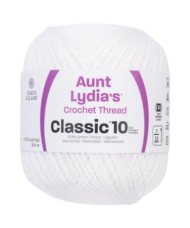 Aunt Lydia Value Crochet Cotton  White - 151.0201