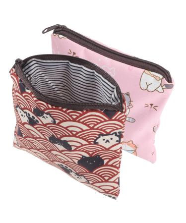 Watiifufu 2 pieces women bands Tampon Organizer Pad Bag Practical Periodes Pocket Women Bitches Bag women bandage Organizer women's bandages holder license holder portable