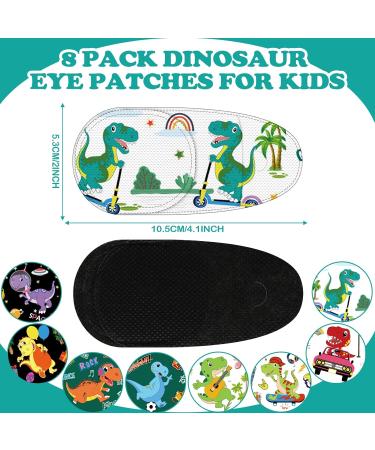 Leumoi 8 Pcs Eye Patches for Kids Dinosaur Reusable Eye Patches for Glasses 8 Styles Eye Patches for Lazy Eye to Cover Either Eye 2 x 4.1 Inch Cartoon Dinosaur Fabric Eye Patches for Boys Girls - Buy Online on GoSupps.com