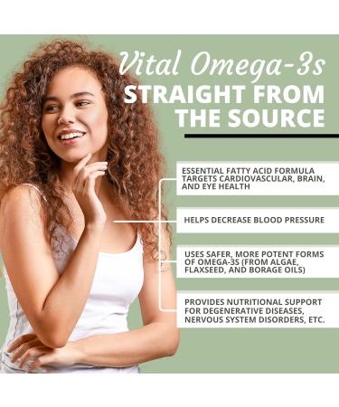 Optimal Health Systems EFA | 1 000 mg from Borage Flaxseed and Algae Oil | Safer Plant-Based Blend | Essential Fatty Acid Supplement | 60 Capsules - Buy Online on GoSupps.com