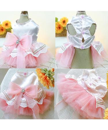 BT Bear Smally Disching Retro Tutu Dress for Cats & Small Dogs | Pups Rock Princess Dress for Weddings | Pink Medium - Buy Online on GoSupps.com