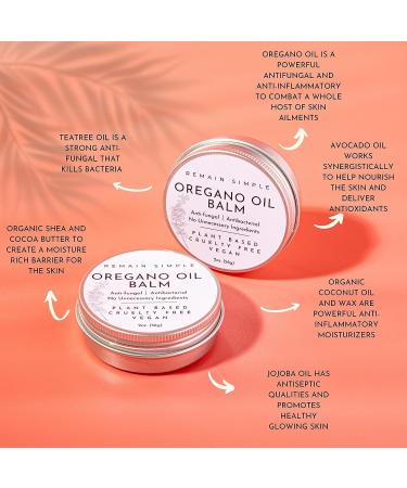 Oregano Oil Balm - Natural Antifungal for Healing Skin, Eczema, Ringworm, Jock Itch, Nail Fungus - Vegan, Made in USA - Buy Online on GoSupps.com
