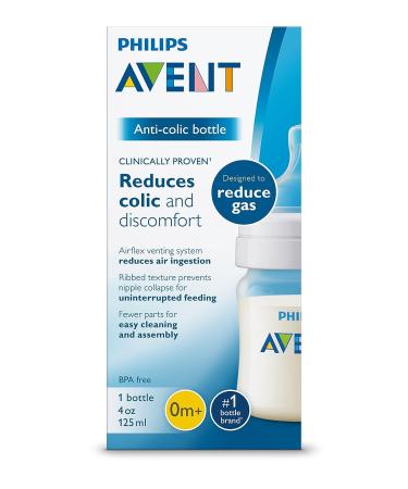 Philips AVENT Anti-Colic Baby Bottles Clear 4 oz - 1 Pack - Buy Online on GoSupps.com