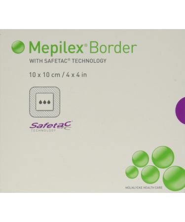 Mepilex Border Self-Adhesive Foam Dressings 4"x4" Box of 5