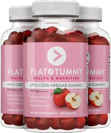 Flat Tummy Tea Apple Cider Vinegar Gummies - Detox & Gut Health Support | Vegan  Non-GMO  60 Count Pack of 3 - Buy Online on GoSupps.com