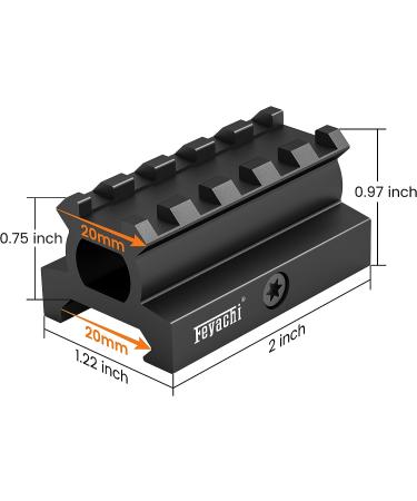 Feyachi RM26 Picatinny Riser Mount - 0.75 inch, 5 Slots for Red Dot Sight - Buy Online on GoSupps.com