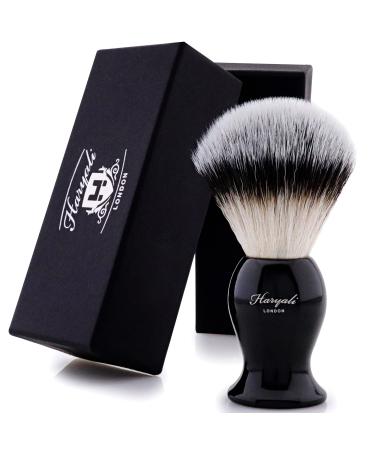Haryali London Razor brush - Razor brush vegan - synthetic brush for wet razor - vegan razor brush for women and men made of noble resin handle - perfect trip shaving brushes black - Buy Online on GoSupps.com