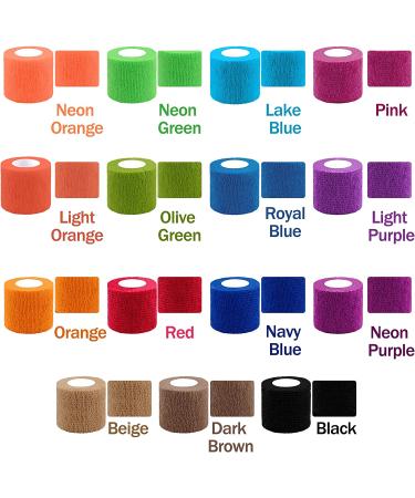 BQTQ 30 Rolls Self Adherent Wrap 2 Inch - Self Adhesive Bandage Tape for Wrist, Ankle, Swelling, Sprains - Assorted Color Stretch Bandage - Buy Online on GoSupps.com