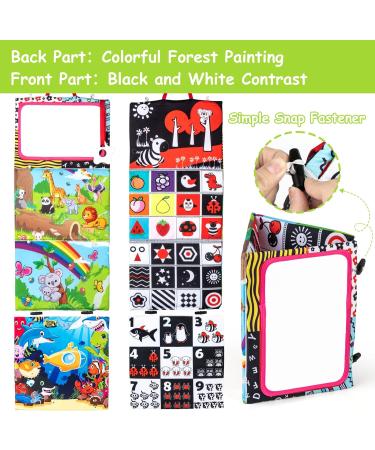 Auney Toys for 0-9 Months - Foldable Mirror & Crackling Book | Toddler Education & Cognitive Baby Toys for Newborns - Buy Online on GoSupps.com